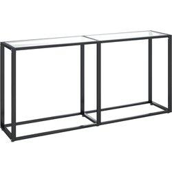 Mesa consola vidrio templado transparente 160x35x75,5 cm