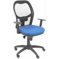 Silla Jorquera malla negra asiento bali azul marino