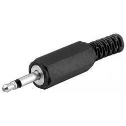 CABLEPELADO Conector Audio Jack Mono Macho | Conector TS 3.5 mm Mono Macho | Tipo de Soldadura DIY | Apto para Receptor AV, Sistema de automóvil, emisores IR | Negro | 3.5 mm Macho | PVC