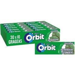 Chicles de hierbabuena ORBIT sin azúcar 30ud 14 g (o 7 pack de 4ud+2ud sueltas)