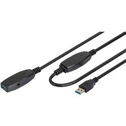 DIGITUS Cable alargador USB 3.0 activo, 10,0 m