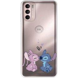 Funda para Motorola Moto G41 Oficial de Disney Angel & Stitch Beso - Lilo & Stitch