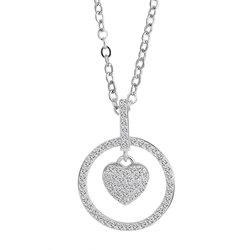 Collar Corazón en Plata de Ley 925 Aylin con Circonias Bañado en Rodio