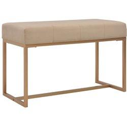 Banco 80 cm en terciopelo beige