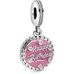 Pandora Pandora Charm colgante en plata de ley Tarta de Cumpleaños 798888C01 , para Mujer