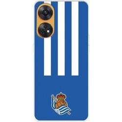 Funda para Oppo Reno 8T del Real Sociedad de Fútbol rayas verticales  - Licencia Oficial Real Sociedad de Fútbol