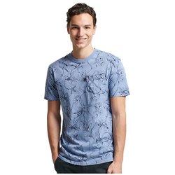 Superdry Camiseta Vintage Pocket Aop Azul