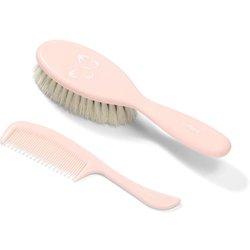 Babyono Set Cepillo y Peine con cerdas naturales extra suaves Babyono