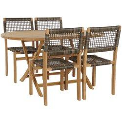 Conjunto de Mesa con 4 Sillas DKD Home Decor 90 cm 150 x 90 x 75 cm