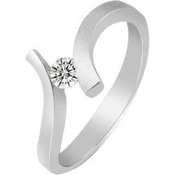 Anillo "Thea" en Plata de Ley 925 con Circonitas Bañadas en Rodio – Talla 58 – 0045