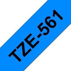 Cinta Laminada Compatible Brother Tze-561 - 36 Mm X 8 Metros Negro/Azul