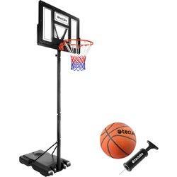 Tectake - Canasta de baloncesto Dirk, altura del aro 230 - 305 cm, incluye balón y bomba de aire - Aro de baloncesto, Soporte de baloncesto,