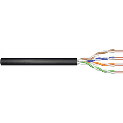 Outdoor Dry Installation Cable DIGITUS cat.5e, U/UTP, Fca, AWG 24/1, PE, 50m, black