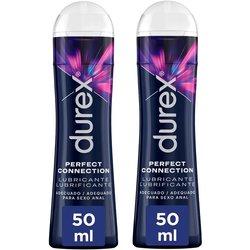 Durex - Lote Set 2x Lubricante Perfect Connection Base Silicona - 2x 50 ml, Sexo Anal, Larga Duración