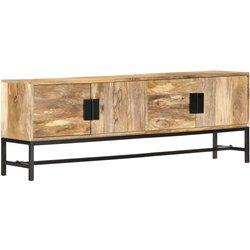 Mueble para TV de madera maciza de mango 140x30x50 cm