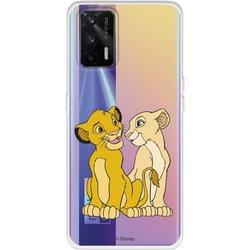 Funda para Realme GT Oficial de Disney Simba y Nala Silueta - El Rey Leon