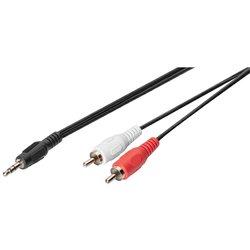 Cable Audio DIGITUS (Jack 3.5 mm - 2.5 m - Negro)