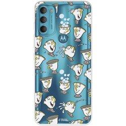 Funda para Motorola Moto G71 5G Oficial de Disney Chip Potts Siluetas - La Bella y la Bestia