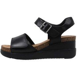 Clarks Lizby Strap Sandalia Con Cuña mujer Negro