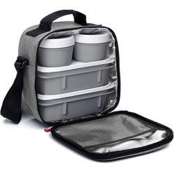 TATAY Urban Food Casual - Bolsa Térmica Porta Alimentos 3L con Recipientes. Denim Grey