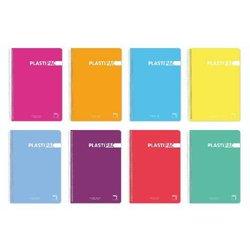 Pacsa - CUADERNO SERIE PLASTIPAC 90 GRS. TAPA POLIPROPILENO FOLIO (215X310MM.) 80 HOJAS PAUTADO 2 5 CON MARGEN SURTIDO PACSA 16408