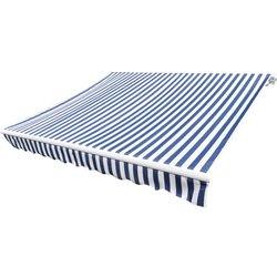 vidaXL Toldo de lona azul y blanco 4x3 m sin armazón