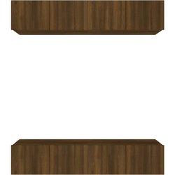 Mueble TV 4 piezas Roble marrón 80x30x30 cm Madera multicapa