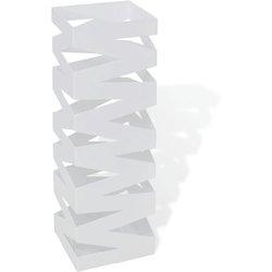 Umbrella Holder Sticks Square Walk Acero 48,5 cm Blanco