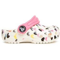 Sandalias Crocs Classic Heart Print Clog K para Niño y Bebés