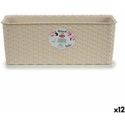 Jardinera Stefanplast 15,5 x 13,5 x 38,5 cm Beige Plástico (12 Unidades)