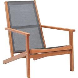 Silla de jardín VIDAXL Gris Tela (64x92x83 cm)