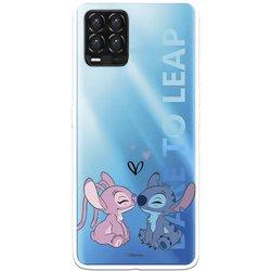 Funda para Realme 8 Oficial de Disney Angel & Stitch Beso - Lilo & Stitch