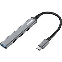 hub usb-c equip life usb  1 puerto usb 3.0 3 puertos usb 2.0 carcasa aluminio