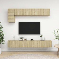 Juego de muebles para TV 5 piezas Sonoma Wood Oak Multilayer