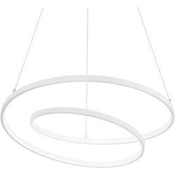 IDEAL LUX Lámpara colgante integrada led decorativa en forma de remolino blanca, 3000K