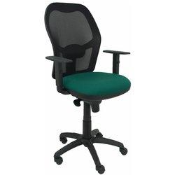 Silla Jorquera malla negra asiento bali verde