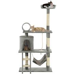 Árbol para Gatos con Rascadores de Sisal 140 cm Gris