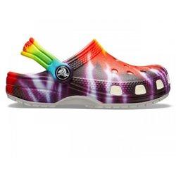 Sandalias Crocs Classic Tiedye Graphic Clog K para Niño y Bebés