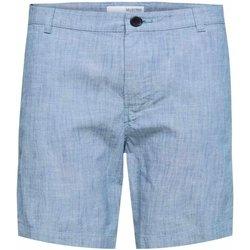 Bermuda Selected Tilak comfort azul jaspeado de hombre