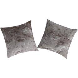 2 fundas de almohada lanka 65x65 cm gris