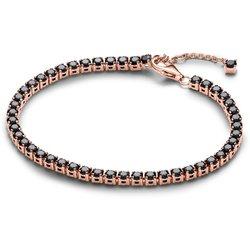 Pandora Pulsera Tenis Negra Brillante 581469C02 , para Mujer