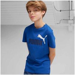 Camiseta Puma Ess+ 2 Col Logo Tee B Zen Blue