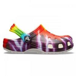 Sandalias Crocs Classic Tiedye Graphic Clog K para Niño y Bebés