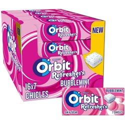 Chicles Orbit refresher gragea fresa y limón handypack 16 unidades