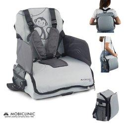 Trona De Viaje Mobiclinic Para Bebés Plegable Con Bolsillo Y Asa Hasta 15 Kg Gris Monkey