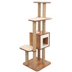 Mueble high base xl para Gatos (58 x 77,5 x 158 cm) Catit vesper, nogal