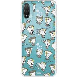 Funda Para Motorola Moto E40 Oficial De Disney Chip Potts Siluetas - La Bella Y La Bestia