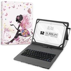 funda con teclado micro usb 11´´ hadas