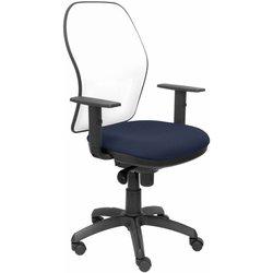 Silla Jorquera malla blanca asiento bali azul marino