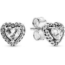 Pendientes Pandora Corazones en Relieve